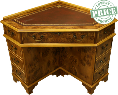 Corner Desk Mahogany Yew Oak