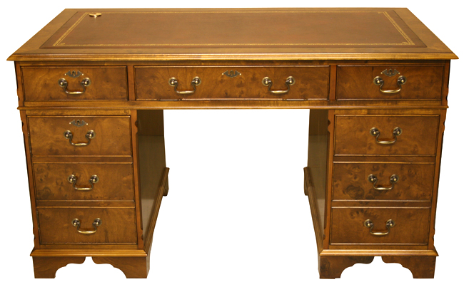 Reproduction Burr Walnut Desk