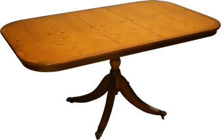 5' D End Dining Table Yew Mahogany