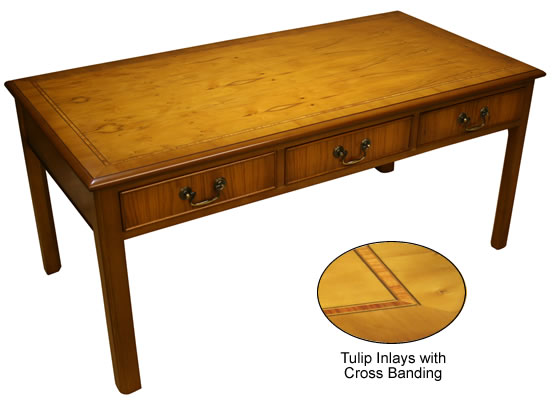 6 Drawer reproduction chippendale coffee table