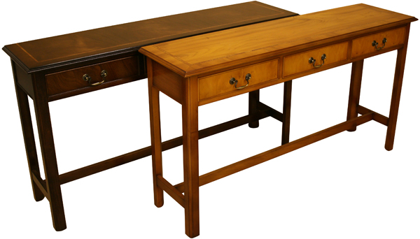 Chippendale 3 Drawer Hall Tables